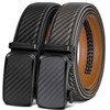 BULLIANT Men's Ratchet Belt 2 Pack-Click Leather Belt Adjustable for