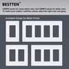 BESTTEN 5 Pack USWP6 Matte Snow White Series Decor Screwless