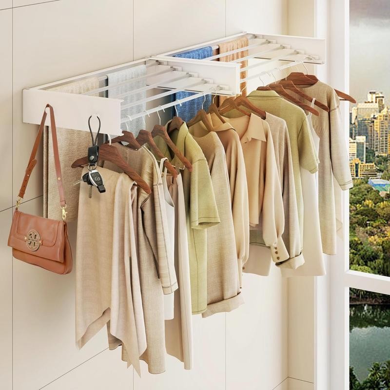 Drying Rack Clothing Upgrade,Clothes Drying Rack Wall Mounted,Laundry Drying Rack