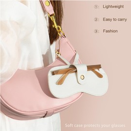 Glasses Case Sunglasses Case Glasses Sleeve Soft Eyeglass Case For Women Men 8color Lightweight Bag Type(Matchagreen)