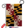 Ornament Collection GS191521-DB-03 Maryland Burlap Americana States Impressions Decorative Vertical
