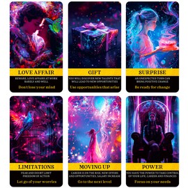 DPEHAKMK Money Oracle Cards, Career Oracle Deck, Life Oracle Cards for Beginners, Help You Move up in Your Life