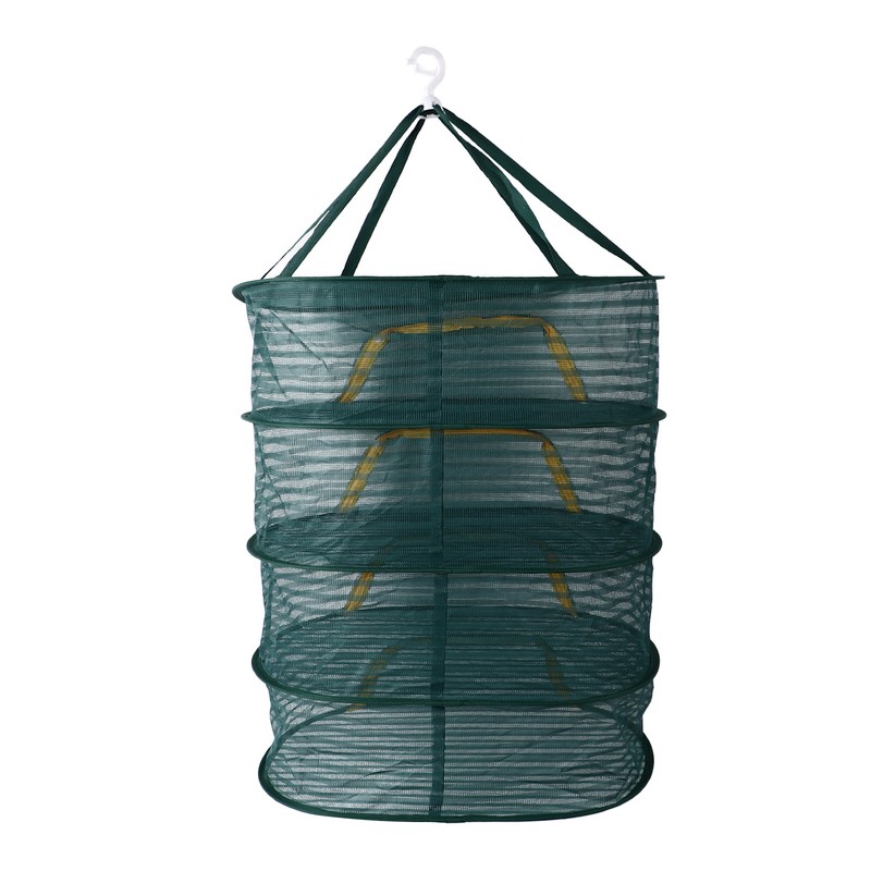 4 Layer Herb Drying Rack with U Shaped Zipper Dark