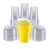 Gailware 50 Pack 16 oz Clear Plastic Cups with Strawless