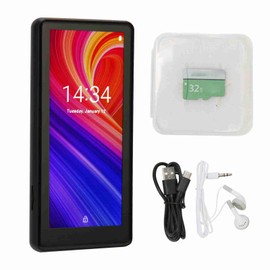 MP3 Player 4.0 Inch Touch Screen Noise Reduction FM Radio Electric Book Recording HiFi Music Player with Bluetooth WiFi Black 16+32GB