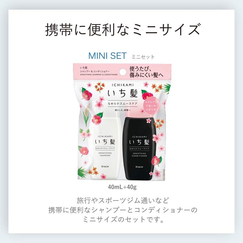 Ichi Hair Smooth Care Shampoo & Conditioner Mini Set 1.4