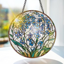 Bimkole Animal Stained Glass Suncatcher Window Hanging - Eagle Indoor Window or Doorway Decoration - Handmade Sun Catcher Decor for Birthday for Women, Men, Wife, Lovers, and Mom 20x20 cm
