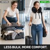 Stuffable Travel Pillowcase U-Shaped Neck Pillow with Adjustable Strap, Washable