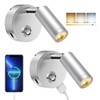 ERWEY Pack of 2 LED Reading Lamps, 12 V, Motorhome,