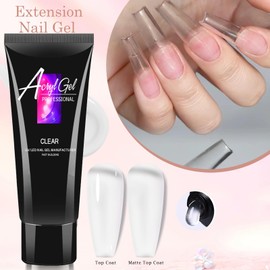 Polygel Kit for Nails Extension, Poly Gel Nail Gel, Acrylic Nail Thickening Long Lasting, UV Clear Builder Gel Nail Manicure for Women DIY Nail Art