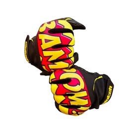 Clutch Sports Apparel Bam Pow! American Flag Baseball and Softball Batting Gloves - Super Grip Finger Fit, Adults & Youth - Performance Mesh & Perforated Sheep Skin Palm (Bam Pow!, X-Large)