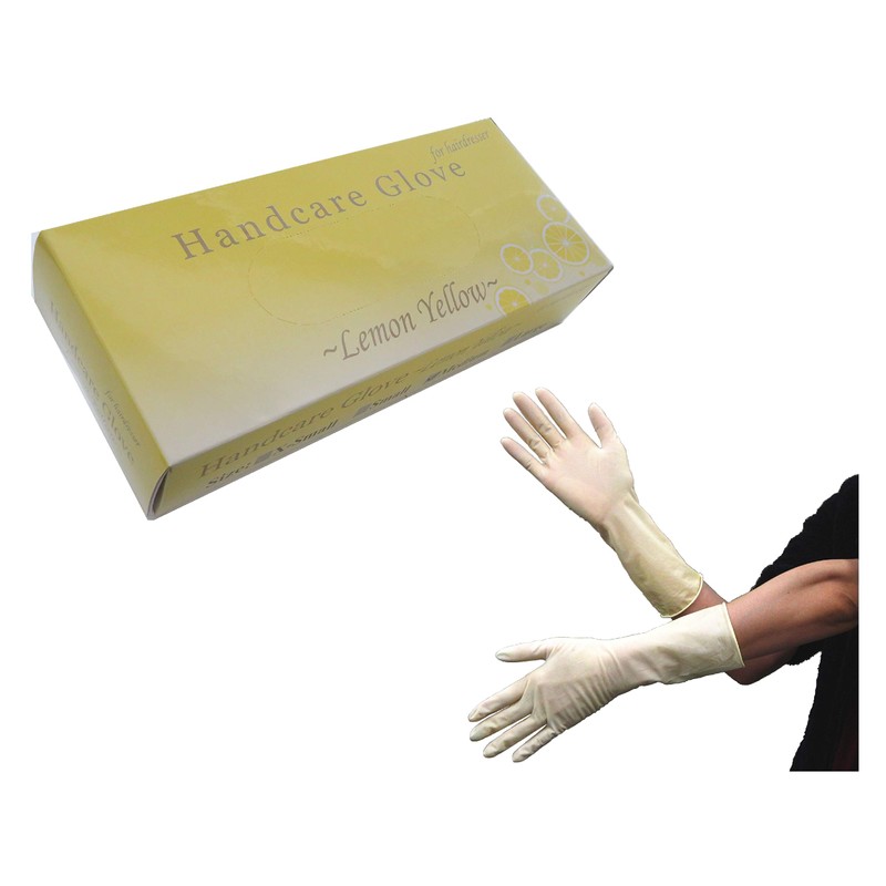 ANGEL CLOVER Sunflower Hand Care Gloves, Lemon Yellow, Rubber Gloves,
