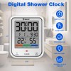 Geevon Digital Bathroom Clock, Waterproof Shower Timer with Large Touch