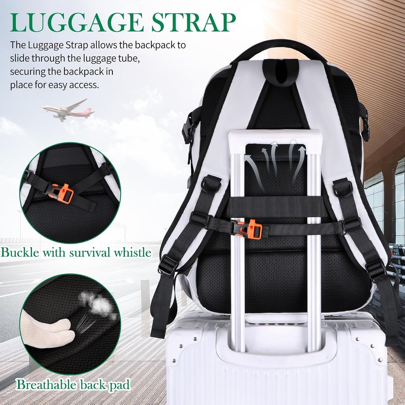 FENGDONG Laptop Backpack with USB Charging and Headphone fits 17.3
