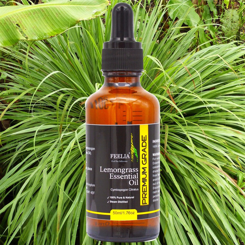 Feelia - Lemongrass Essential Oil - 100% Pure & Natural,