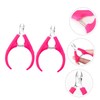Baluue 2pcs Cuticle Nipper Non-slip Handle Portable Nail Trimmer for