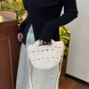 AICHUAN Handwoven Crossbody Handbag Summer Beach Bucket bag Cotton Crochet