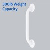 Medline White 12” Grab Bar for Shower & Bathtub, Independence
