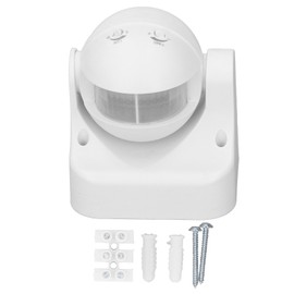 Motion Sensor Detector Switch Waterproof Intelligent Radiationless ABS Housing Infrared PIR Motion Sensor AC110‑240V White