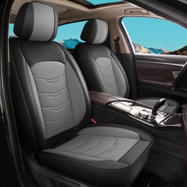 RAWAKORW Car Seat Covers Fit for Buick Encore GX 2020-2023 2024 2025 Full Set Luxury Leather Seat Cushion Waterproof Automotive Seat Protectors(5 Seat,Black&Grey)