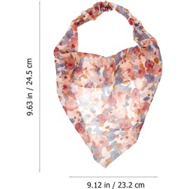 Amosfun Pañuelo Elástico Pelo Mujer Triángulo Diseño Floral, Tela y Transpirable, Diadema Bandana para Cabeza, Accesorio Cabello Mujer para Diario, Fiestas y Viaje