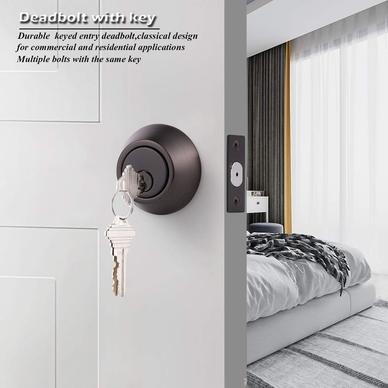 Gobrico 6 Keyed Alike Oil Rubbed Bronze Entrance Single Cylinder