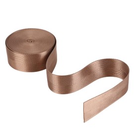 Devobunch 2”Heavy Duty Nylon Webbing 10 25 50 Yard - Nylon Strapping for Outdoor DIY Gear Repair, Durable Nylon Strapping for Indoor or Outdoor Gear, DIY Crafting, Repairing (Tan, 50 Yard)