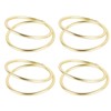 12pcs Spiral Napkin Rings Matte Gold Electroplating Prevent Fading Table