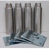 Component Hardware NSF A48-5048-C 6" Stainless Steel Adjustable Leg"set of