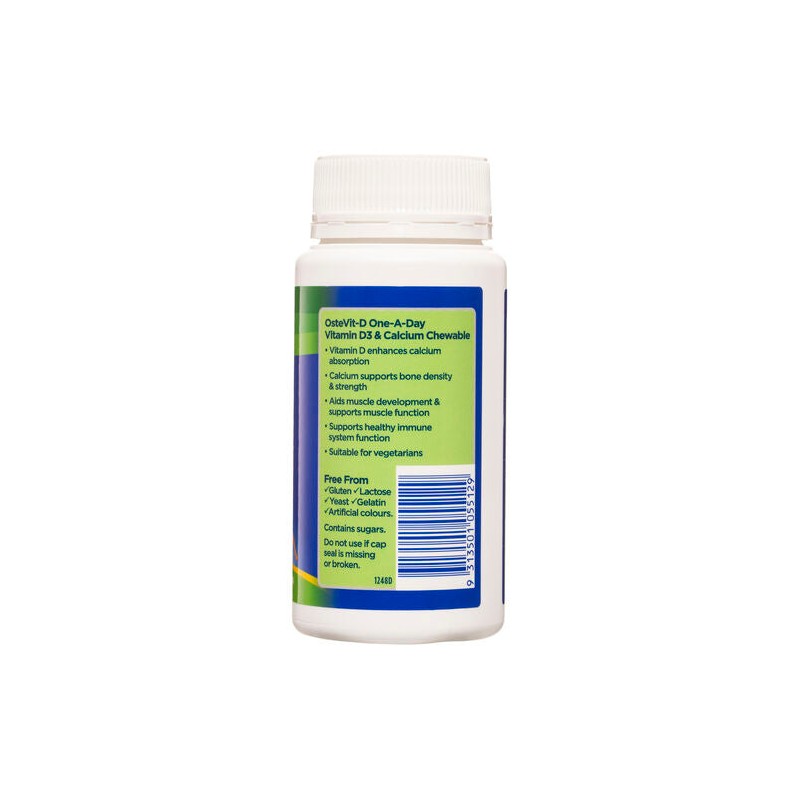 OsteVit-D One-A-Day Vitamin D3 & Calcium Chewable 60 Tablets