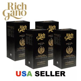 RICH GANO 4 RICH GANO Gold Black Coffee Premium Gourmet Ganoderma Mushroom 100%