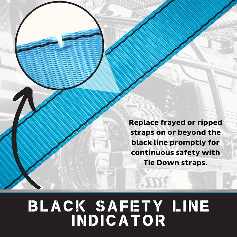 Tie Down 2 in. x 10 ft Blue Heavy Duty