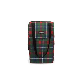 PackIt Freezable Double Wine Bag, Holiday Flannel