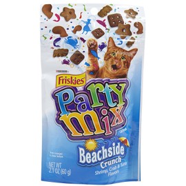 Purina Friskies Party Mix Beachside Crunch (2.1 OZ Each). Pack of 4