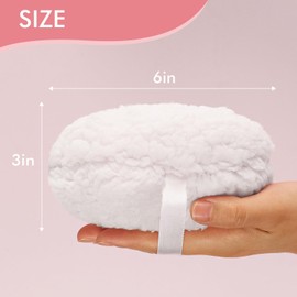 Large Powder Puff, Body Large Powder Puff, Soft and Fluffy Extra Face Powder, Comfortable and Reusable Powder Applicator for Women