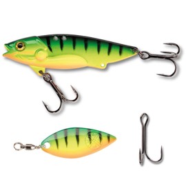 LMAB Techno Vibe Vibration Bait, 3 Sizes, Cicada, Blade Bait, Lipless Crankbait, Fishing Lure Predator Fishing, Fishing Lure Zander & Bass, Cicadas, Spinner Blade (25 g | 6.5 cm, Firetiger)