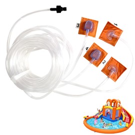 HuaKastro Sprinkler Hose with 4 Heads, Water Tube Assembly Kit Replacement - for B0CQK1T89L: HuaKastro 14.2x12.8FT Inflatable Water Slide