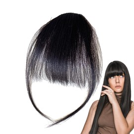 Wispy Bangs Hair Clip,Women Clip in Forehead Bangs Human Fringe - Covers Thinning Hair Daily Wear Hairpieces Sisters Wife Hair Extension Bangs for Gathering
