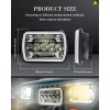 Unbranded Pair 5x7'' 7x6 LED Headlight DRL For International 9900i
