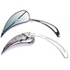 MotorToGo Silver Tear Drop Custom Rear View Mirrors for 2014