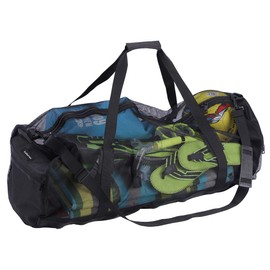 Leberna Extra Large Mesh Duffel Bag for Scuba Diving, Snorkeling, Swimming and Camping, Foldable Oversized Beach Duffel Bag with Adjustable Shoulder Strap