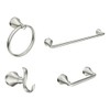 Moen Wellton Brushed Nickel 4-Piece Bathroom Accessory Collection, Includes Towel