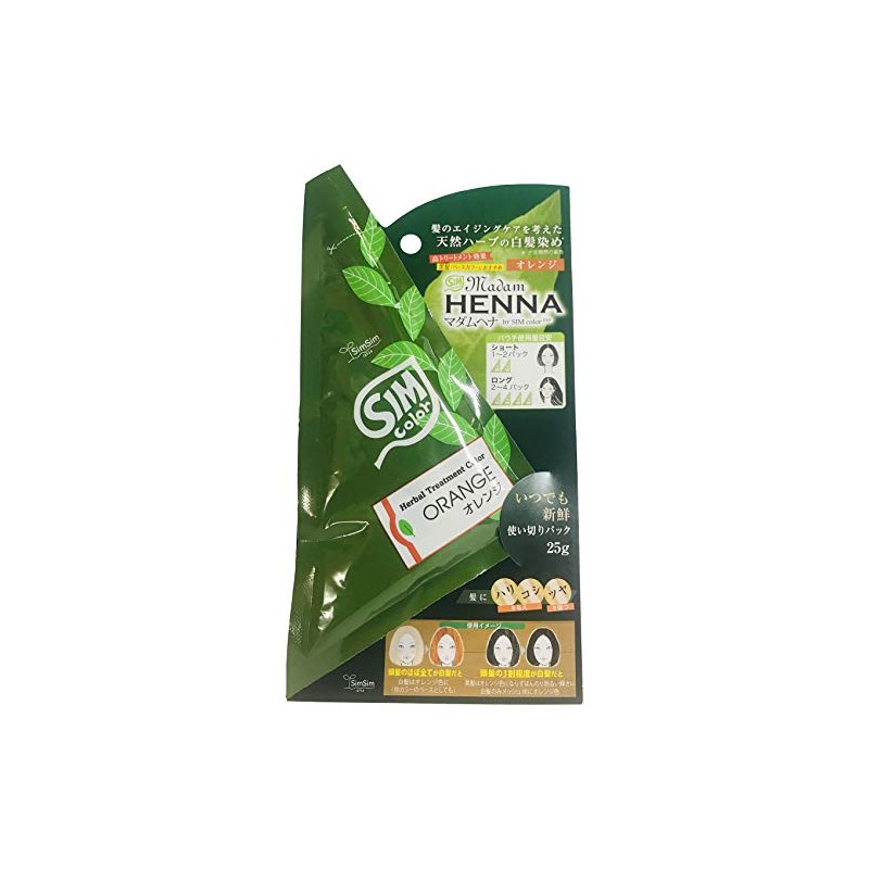 SimSim Japan Madame Henna 1pac Hair Dye Orange 0.9 oz
