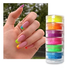 Bello Origen Pigmento Neón Para Decoración De Uñas Torre De 6 Piezas