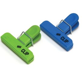 Rocky Mountain Goods Mini Bag Clip Set – 2-Pack, Blue and Green – Strong Spring Closure – Ideal for Chips, Cereal, and Food Storage – Durable and Colorful Kitchen Clips