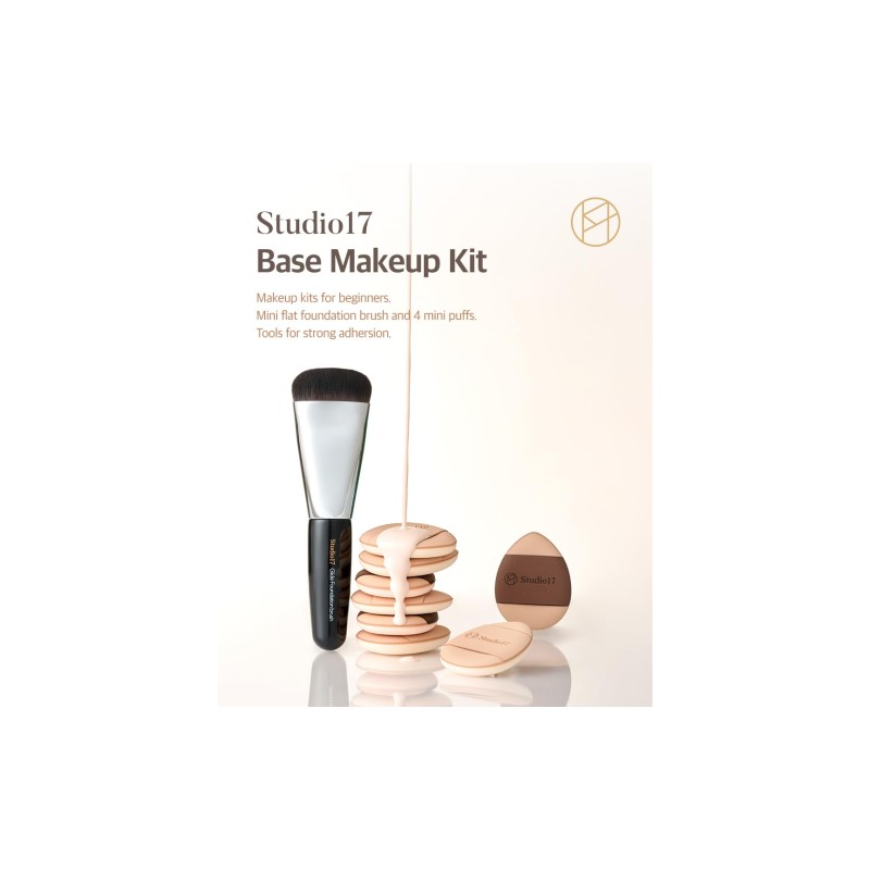 Studio17 [Studio17]Skinfit makeup kit (Puff 4ea + Foundation Brush 1ea)