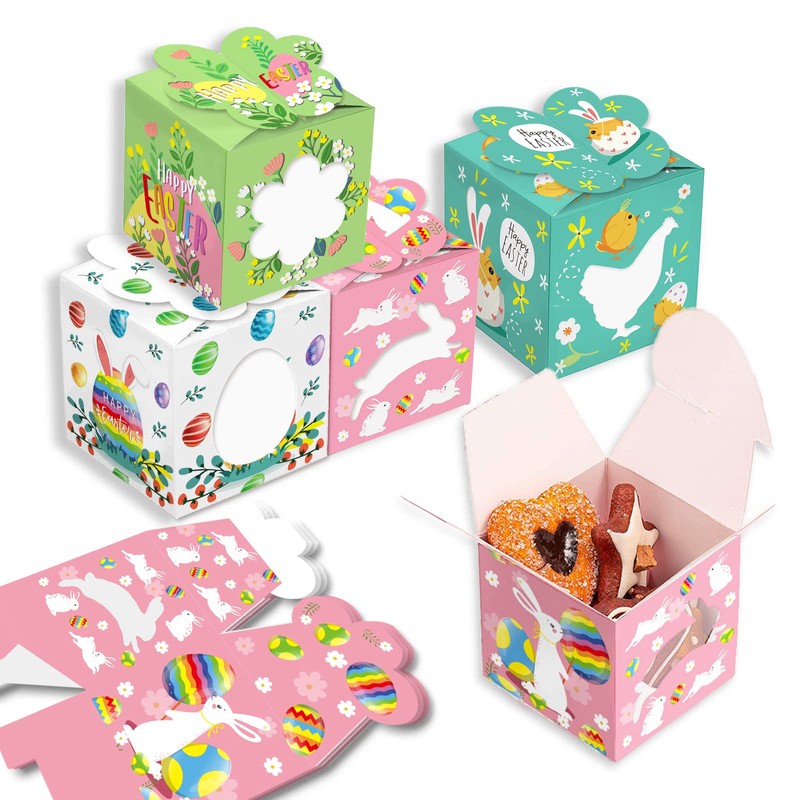 Easter Boxes - 12pcs Easter Treat Boxes,Happy Easter Gift Boxes