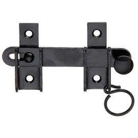 Gah-Alberts 307653 Shutter Latch with Lock / Total Length 130 mm / Panel W x H 25 x 55 mm / Black Varnish