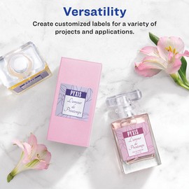 Avery Matte White Square Labels with Sure Feed, 2-1/8" x 2-1/8", 300 Matte White Printable Labels