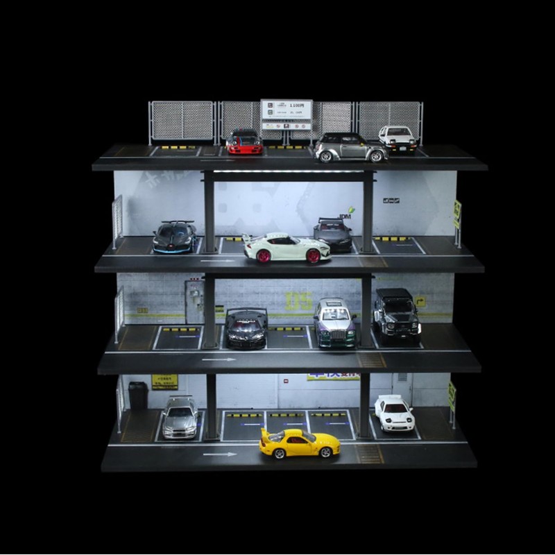 Hot Diecast Wheels Display Case with LED Light- 1/64 Scale